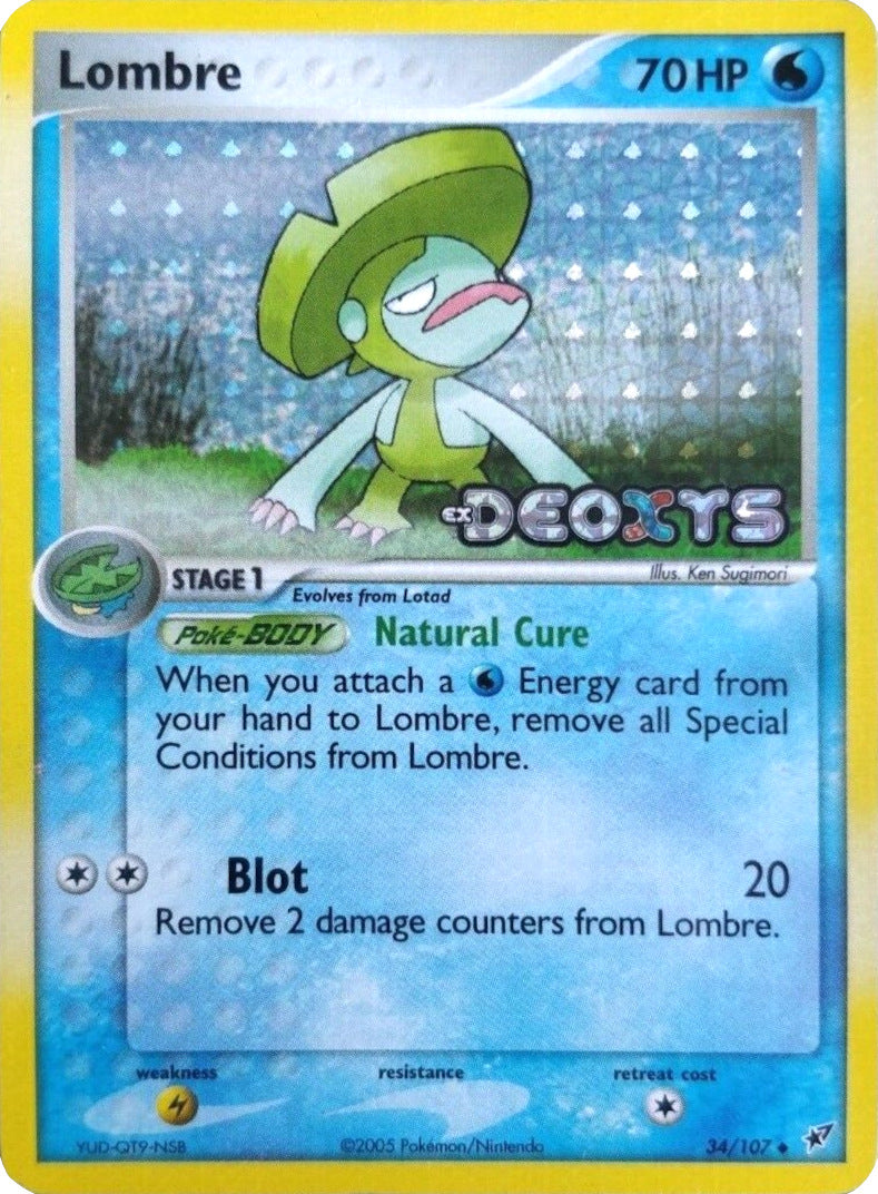 Lombre (34/107) (Stamped) [EX: Deoxys] | Gear Gaming Fayetteville