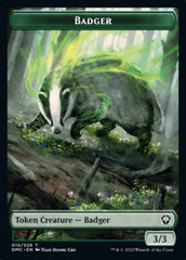 Saproling // Badger Double-Sided Token [Dominaria United Tokens] | Gear Gaming Fayetteville