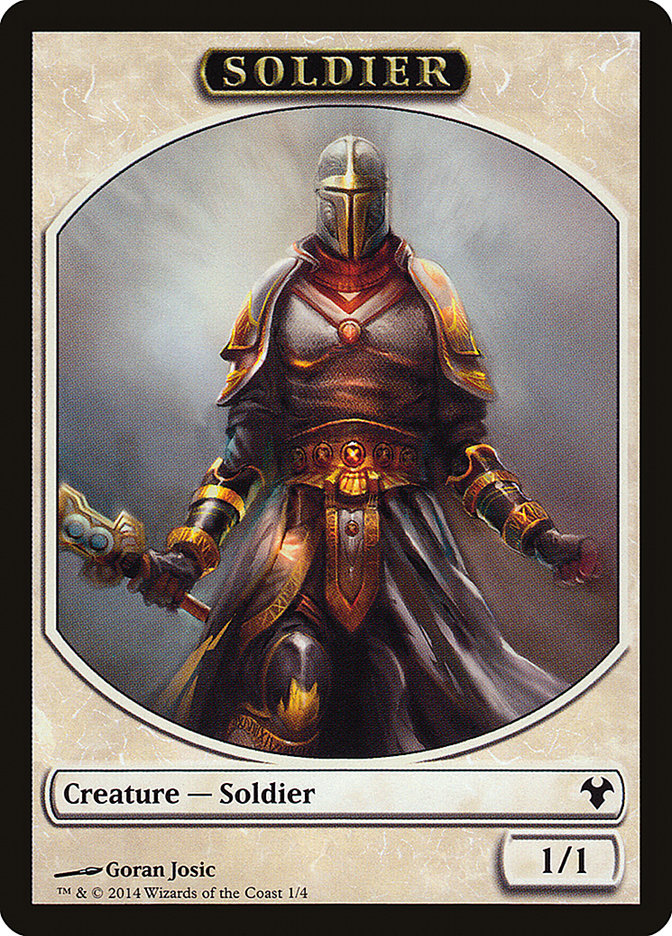 Soldier // Spirit Double-Sided Token [Modern Event Deck 2014 Tokens] | Gear Gaming Fayetteville