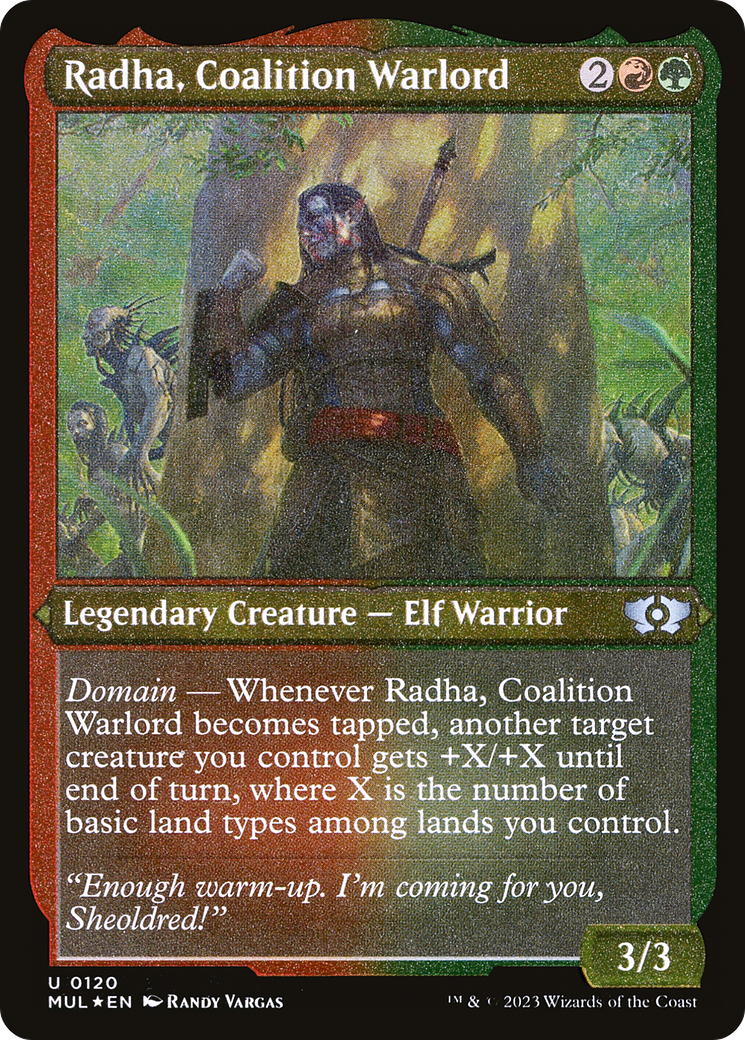 Radha, Coalition Warlord (Foil Etched) [Multiverse Legends] | Gear Gaming Fayetteville