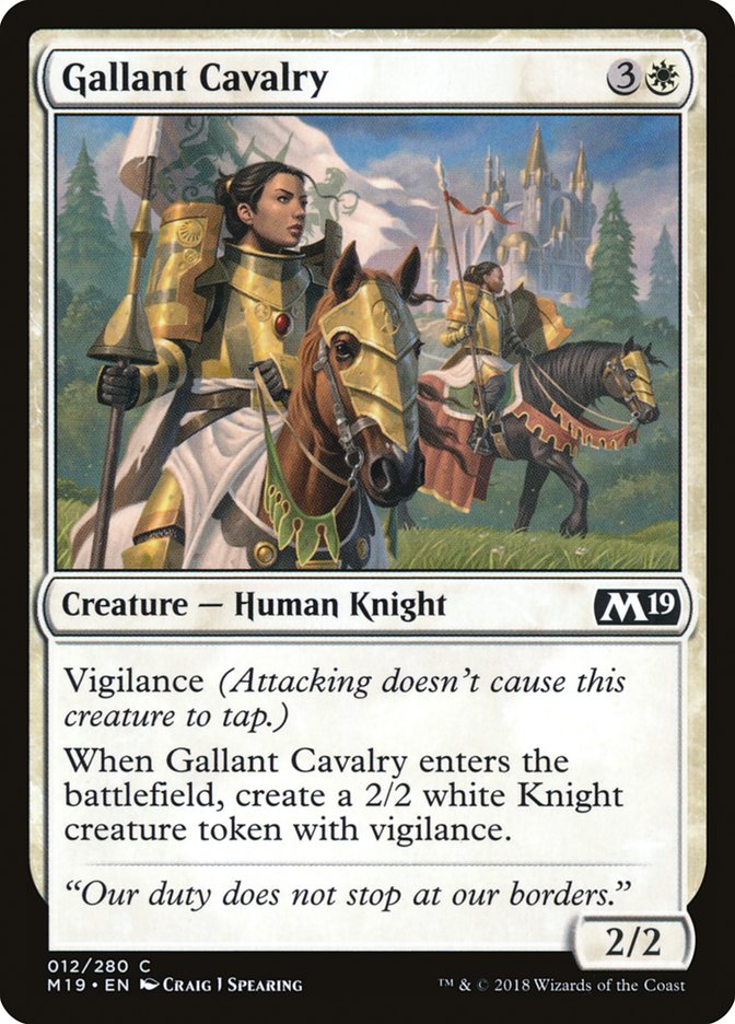 Gallant Cavalry [Core Set 2019] | Gear Gaming Fayetteville