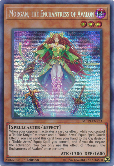 Morgan, the Enchantress of Avalon [MP19-EN223] Prismatic Secret Rare | Gear Gaming Fayetteville