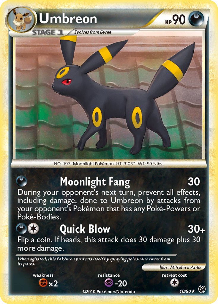 Umbreon (10/90) (Cracked Ice Holo) (Theme Deck Exclusive) [HeartGold & SoulSilver: Undaunted] | Gear Gaming Fayetteville