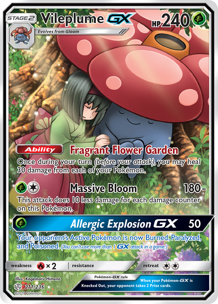 Vileplume GX (211/236) [Sun & Moon: Cosmic Eclipse] | Gear Gaming Fayetteville