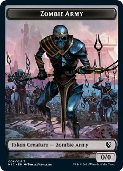 Zombie (005) // Zombie Army Double-Sided Token [Innistrad: Midnight Hunt Commander Tokens] | Gear Gaming Fayetteville