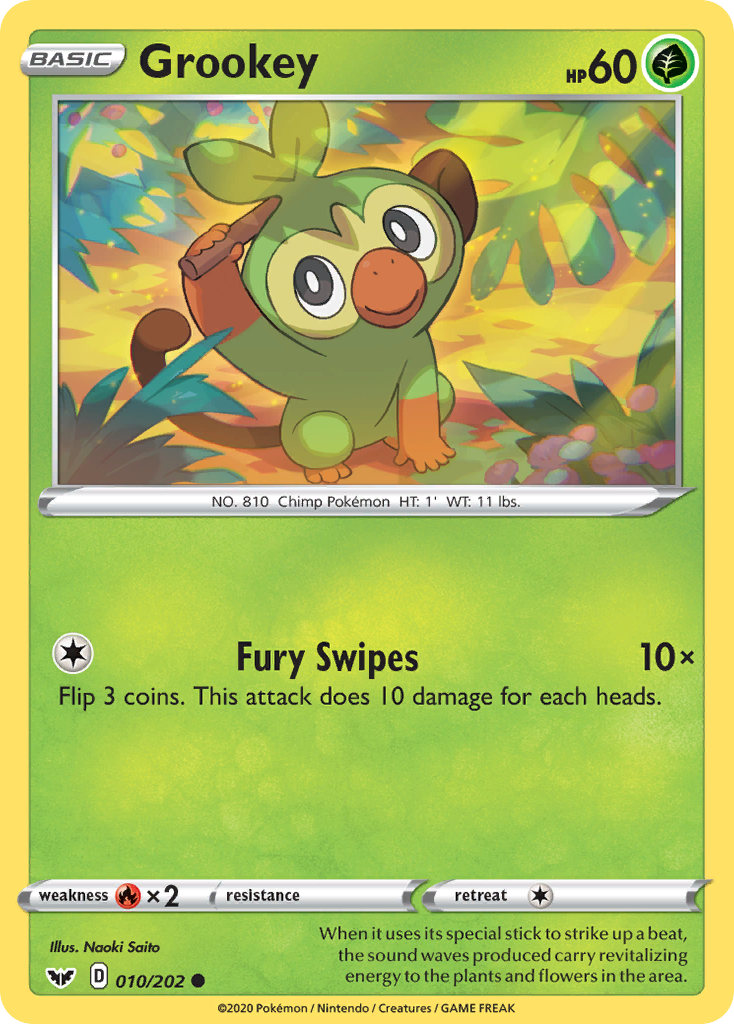 Grookey (010/202) [Sword & Shield: Base Set] | Gear Gaming Fayetteville