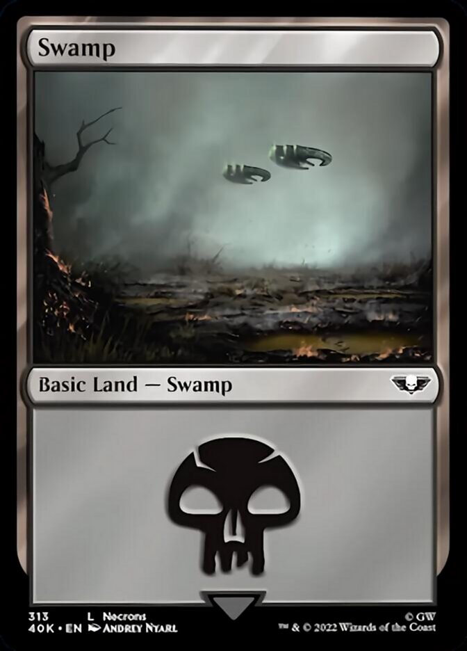 Swamp (313) (Surge Foil) [Warhammer 40,000] | Gear Gaming Fayetteville