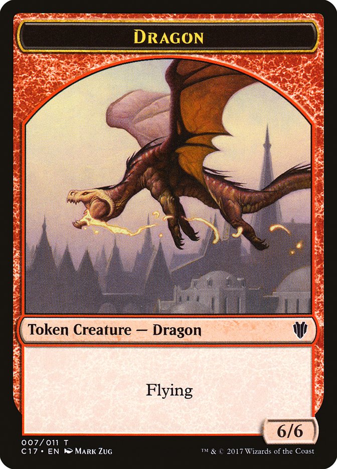 Cat Dragon // Dragon (007) Double-Sided Token [Commander 2017 Tokens] | Gear Gaming Fayetteville