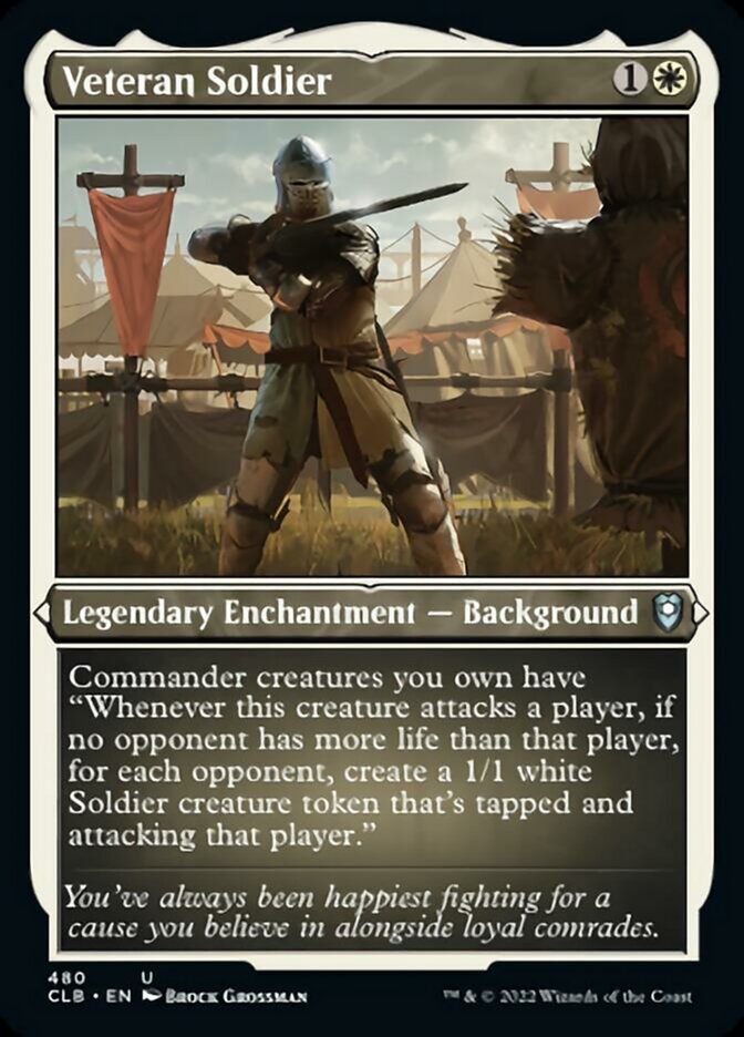 Veteran Soldier (Foil Etched) [Commander Legends: Battle for Baldur's Gate] | Gear Gaming Fayetteville