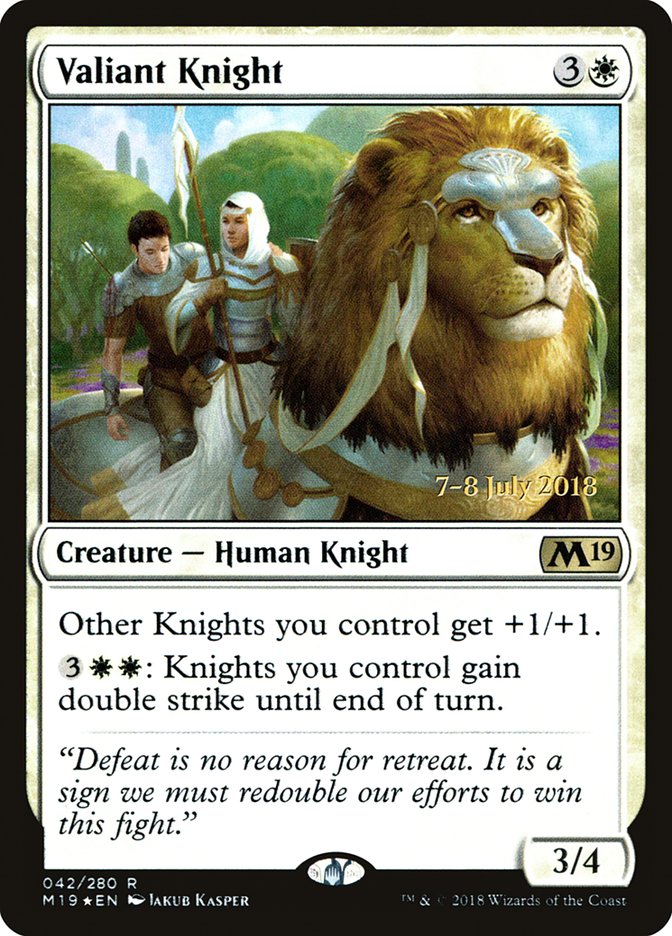 Valiant Knight [Core Set 2019 Prerelease Promos] | Gear Gaming Fayetteville