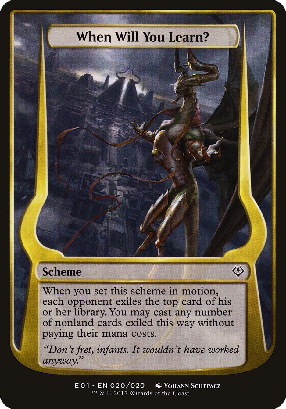 When Will You Learn? (Schemes) [Archenemy: Nicol Bolas Schemes] | Gear Gaming Fayetteville