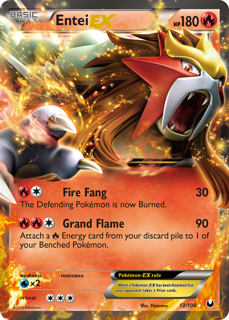 Entei EX (13/108) [Black & White: Dark Explorers] | Gear Gaming Fayetteville