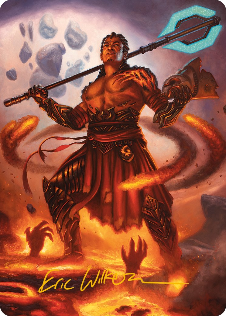 Koth, Fire of Resistance Art Card (Gold-Stamped Signature) [Phyrexia: All Will Be One Art Series] | Gear Gaming Fayetteville