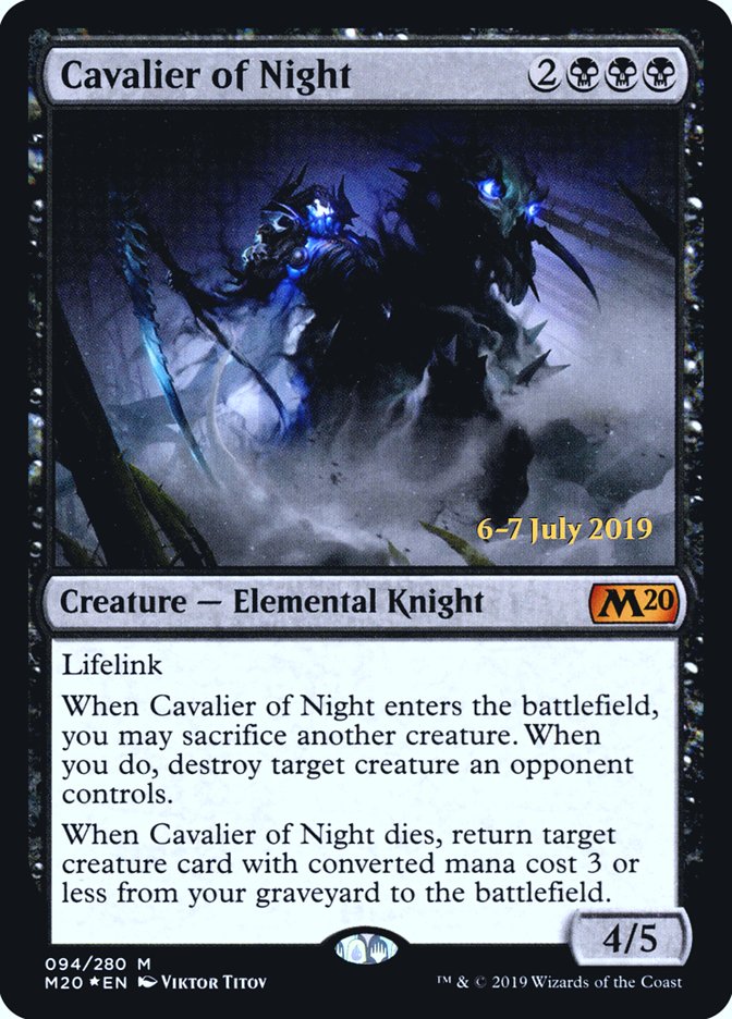 Cavalier of Night [Core Set 2020 Prerelease Promos] | Gear Gaming Fayetteville