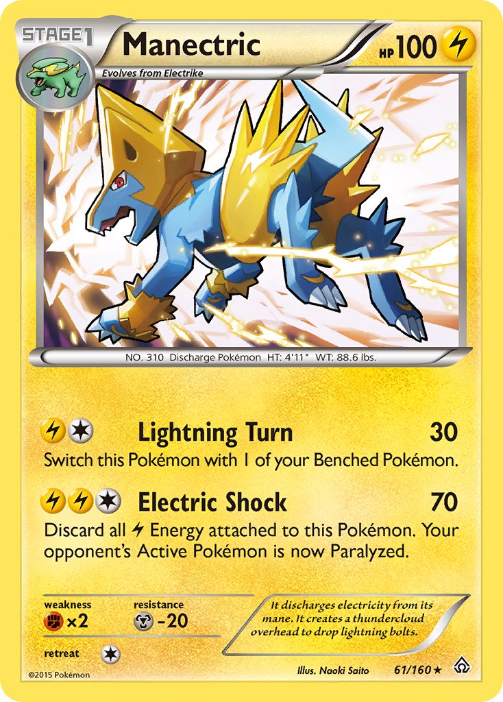 Manectric (61/160) (Theme Deck Exclusive) [XY: Primal Clash] | Gear Gaming Fayetteville