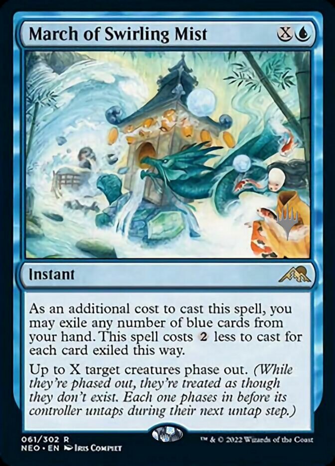 March of Swirling Mist (Promo Pack) [Kamigawa: Neon Dynasty Promos] | Gear Gaming Fayetteville