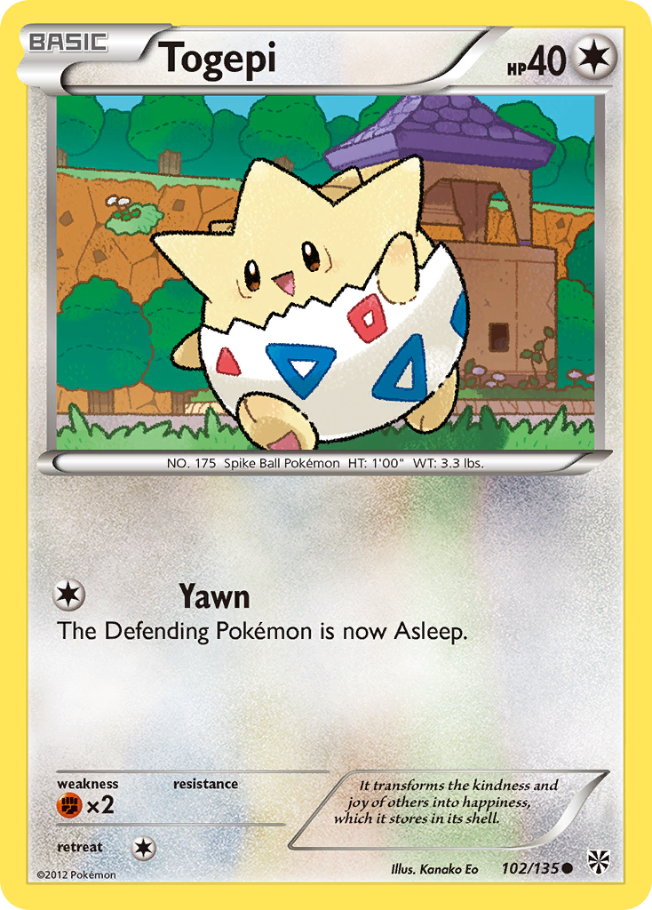 Togepi (102/135) [Black & White: Plasma Storm] | Gear Gaming Fayetteville