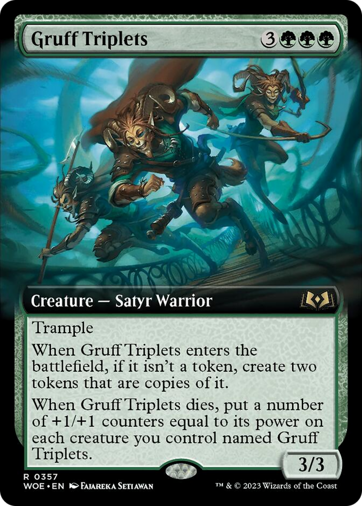 Gruff Triplets (Extended Art) [Wilds of Eldraine] | Gear Gaming Fayetteville