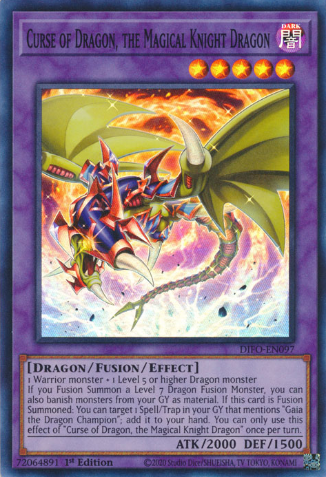 Curse of Dragon, the Magical Knight Dragon [DIFO-EN097] Super Rare | Gear Gaming Fayetteville