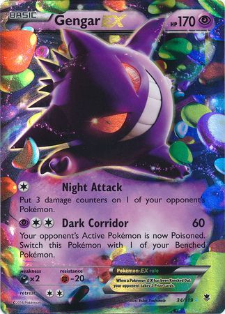 Gengar EX (34/119) (Jumbo Card) [XY: Phantom Forces] | Gear Gaming Fayetteville