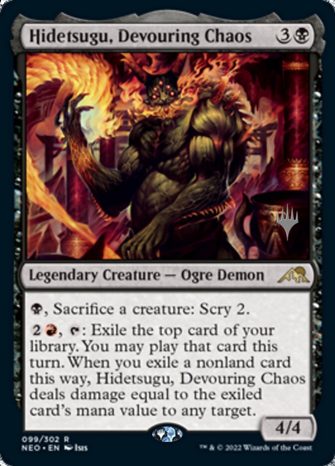 Hidetsugu, Devouring Chaos (Promo Pack) [Kamigawa: Neon Dynasty Promos] | Gear Gaming Fayetteville