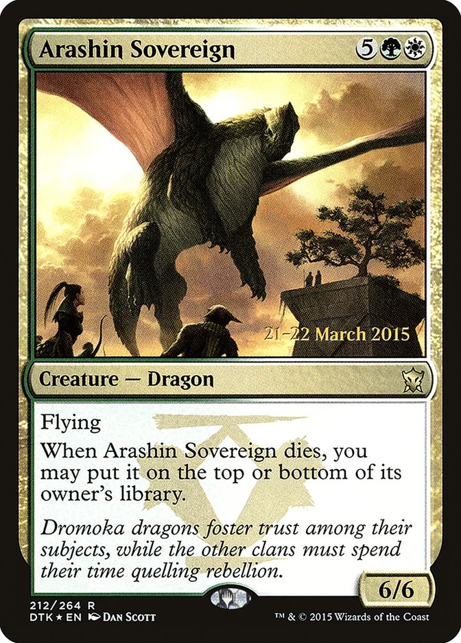 Arashin Sovereign [Dragons of Tarkir Prerelease Promos] | Gear Gaming Fayetteville