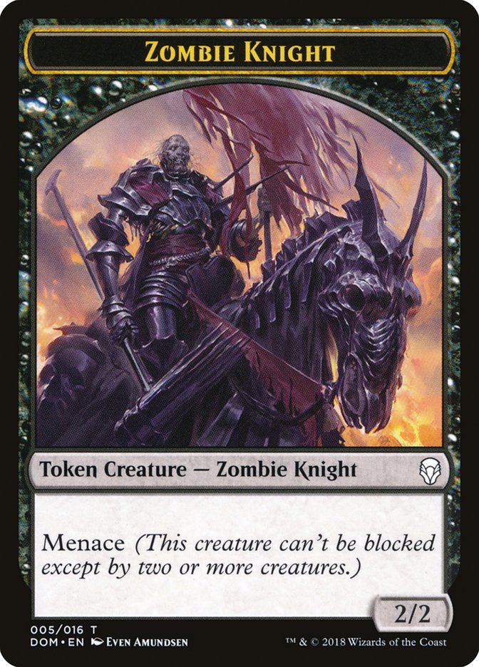 Zombie Knight Token [Dominaria Tokens] | Gear Gaming Fayetteville