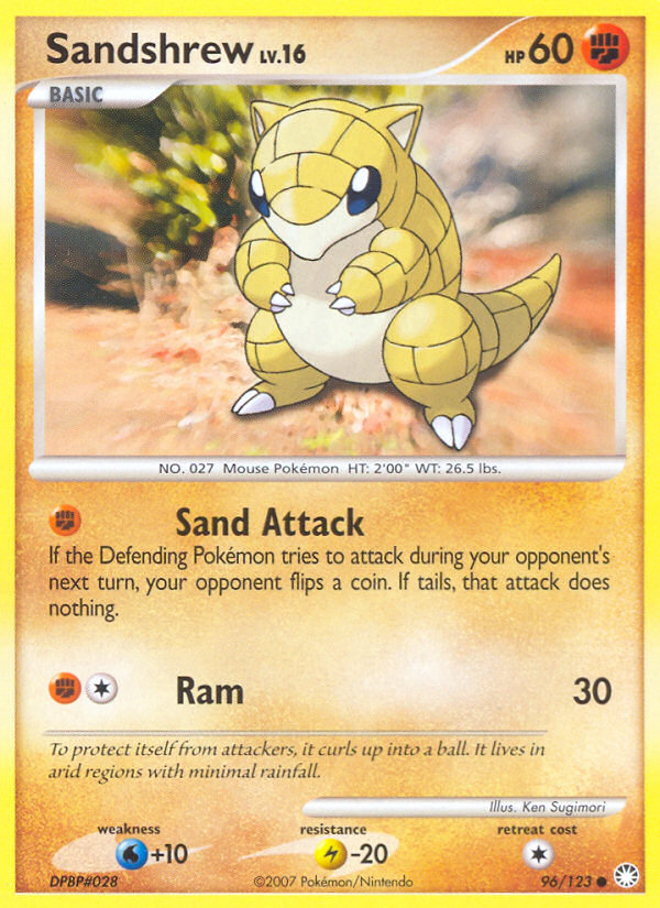 Sandshrew (96/123) [Diamond & Pearl: Mysterious Treasures] | Gear Gaming Fayetteville