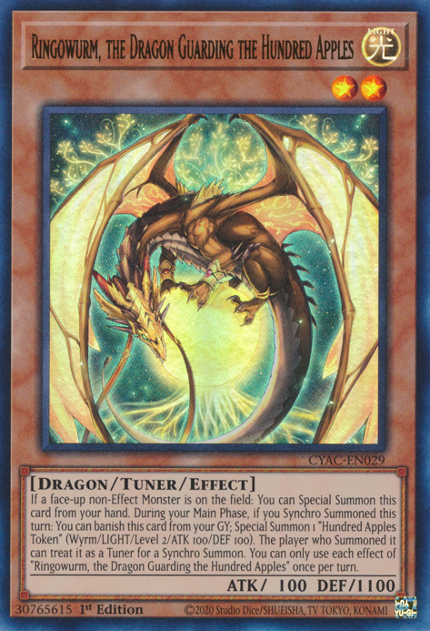 Ringowurm, the Dragon Guarding the Hundred Apples [CYAC-EN029] Ultra Rare | Gear Gaming Fayetteville