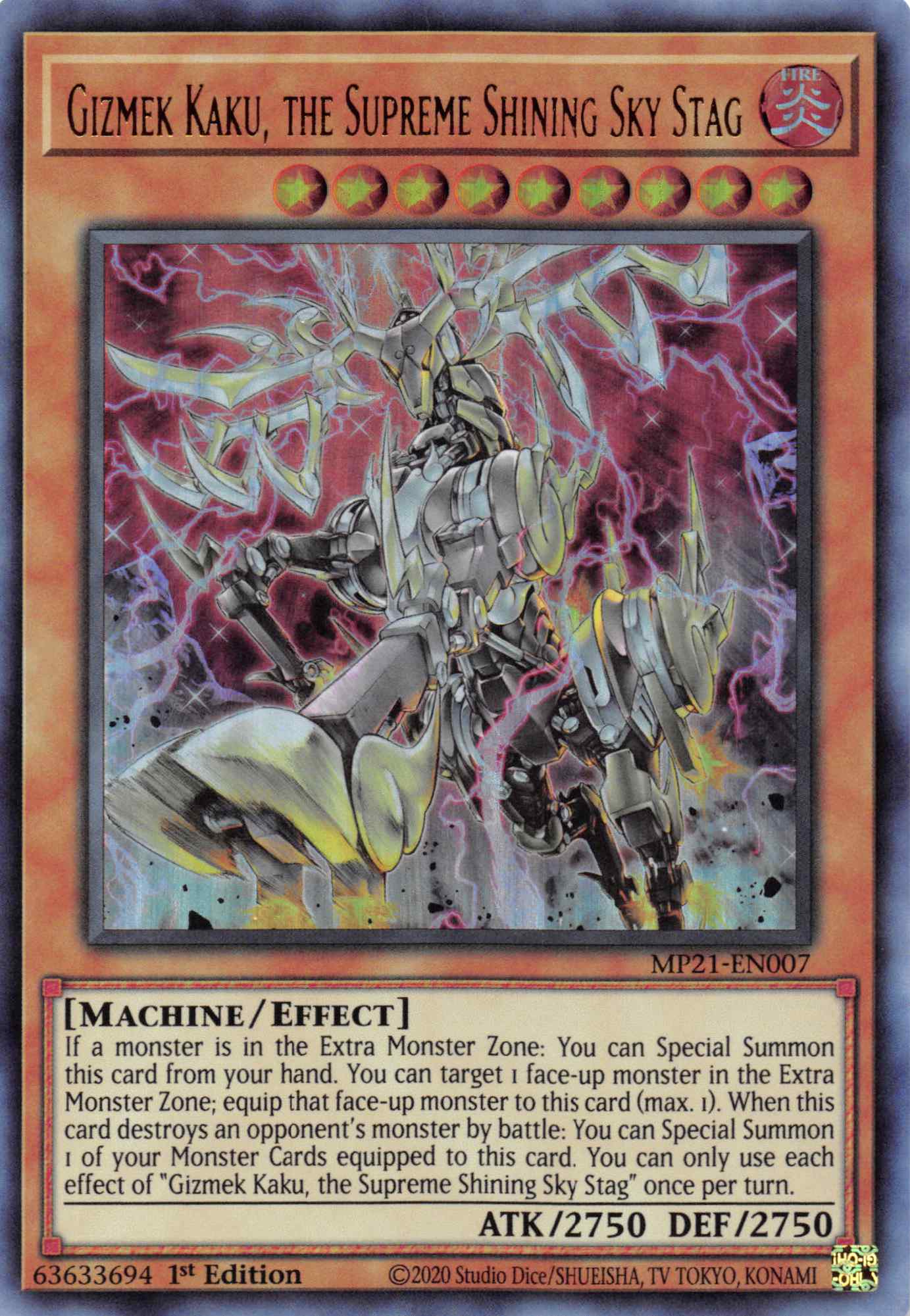 Gizmek Kaku, the Supreme Shining Sky Stag [MP21-EN007] Ultra Rare | Gear Gaming Fayetteville