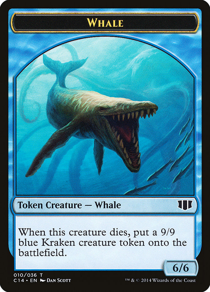 Whale // Zombie (011/036) Double-Sided Token [Commander 2014 Tokens] | Gear Gaming Fayetteville