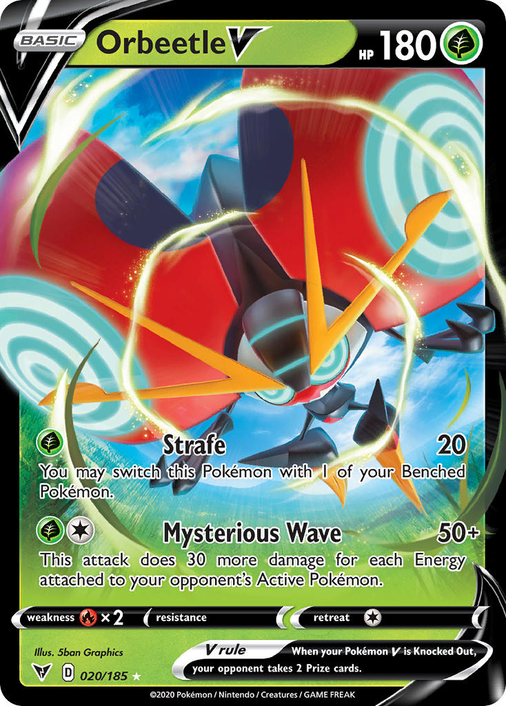 Orbeetle V (020/185) [Sword & Shield: Vivid Voltage] | Gear Gaming Fayetteville