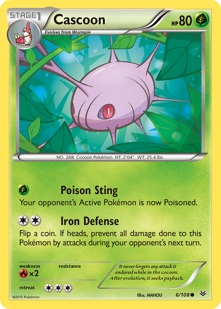 Cascoon (6/108) [XY: Roaring Skies] | Gear Gaming Fayetteville