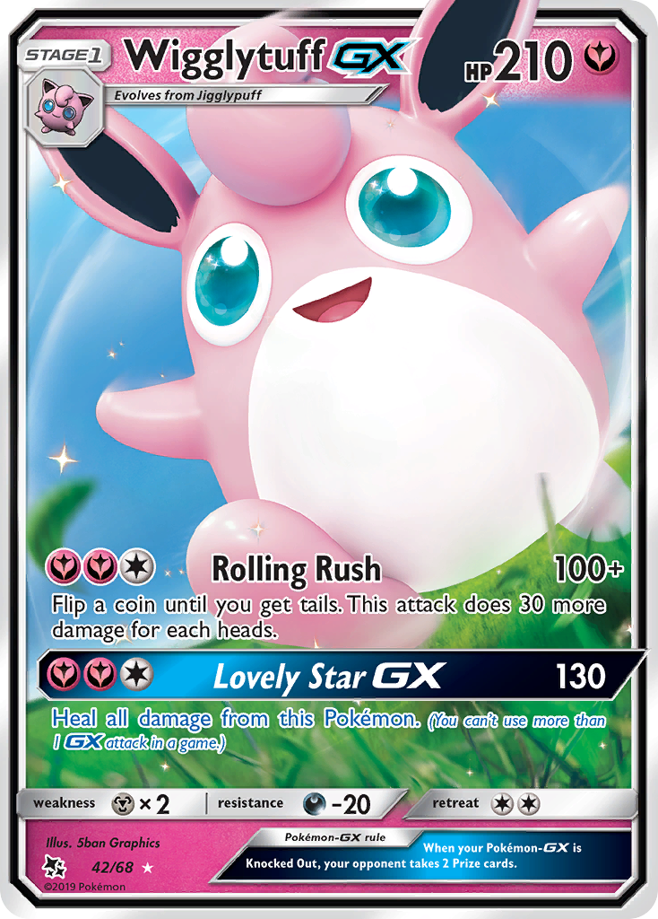 Wigglytuff GX (42/68) [Sun & Moon: Hidden Fates] | Gear Gaming Fayetteville