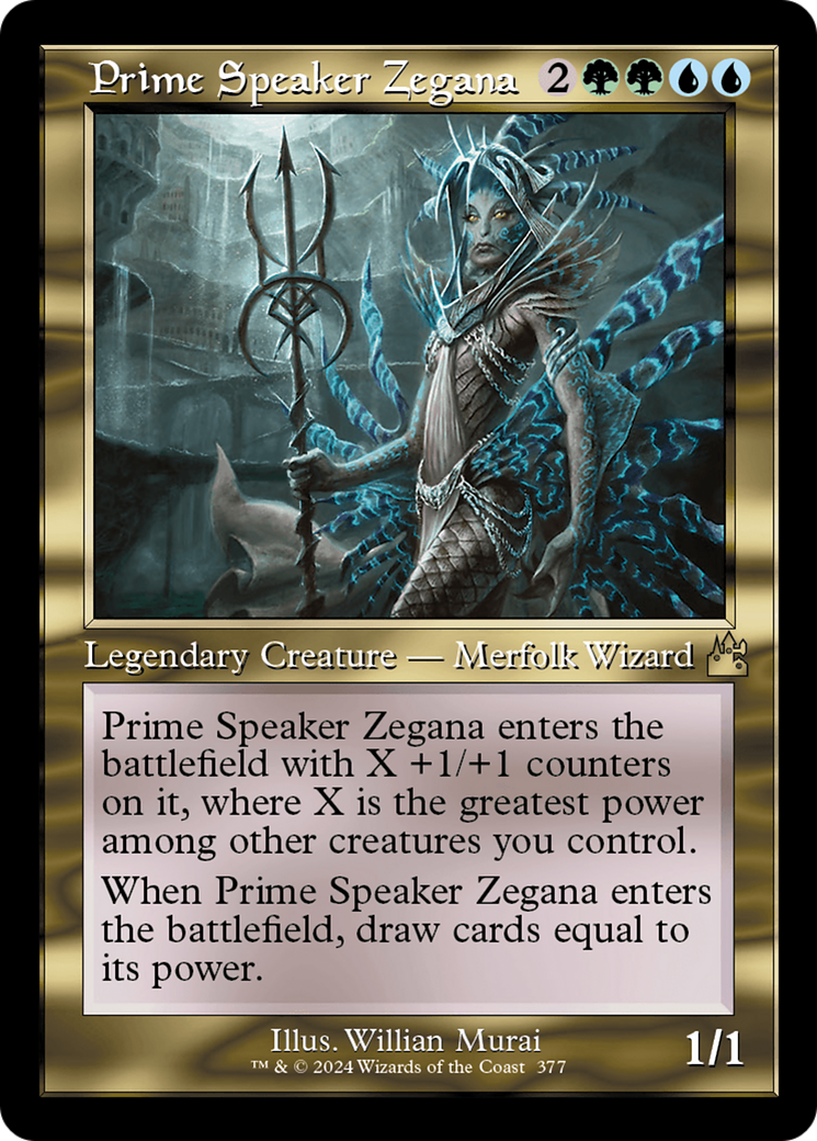 Prime Speaker Zegana (Retro Frame) [Ravnica Remastered] | Gear Gaming Fayetteville