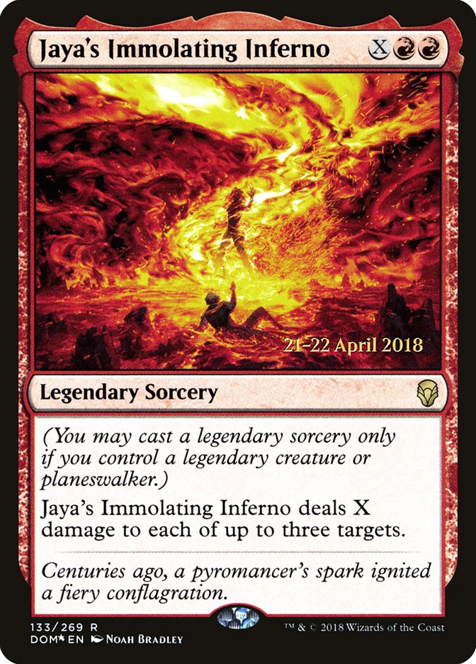 Jaya's Immolating Inferno [Dominaria Prerelease Promos] | Gear Gaming Fayetteville