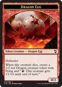 Dragon Egg // Dragon Double-Sided Token [Commander 2018 Tokens] | Gear Gaming Fayetteville