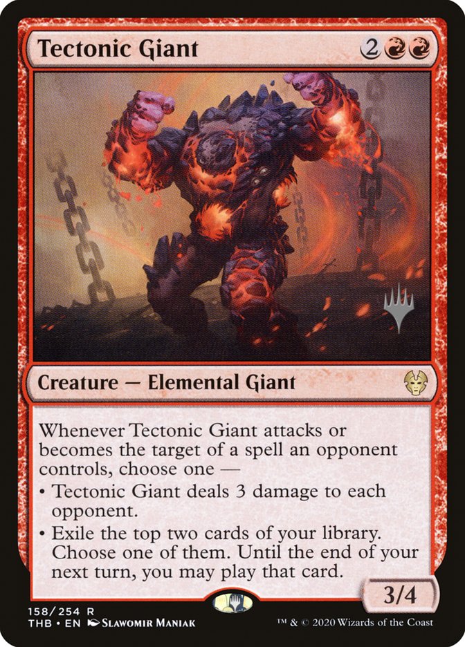 Tectonic Giant (Promo Pack) [Theros Beyond Death Promos] | Gear Gaming Fayetteville