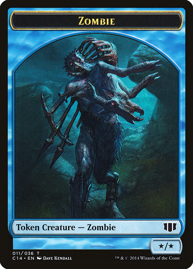 Fish // Zombie (011/036) Double-Sided Token [Commander 2014 Tokens] | Gear Gaming Fayetteville