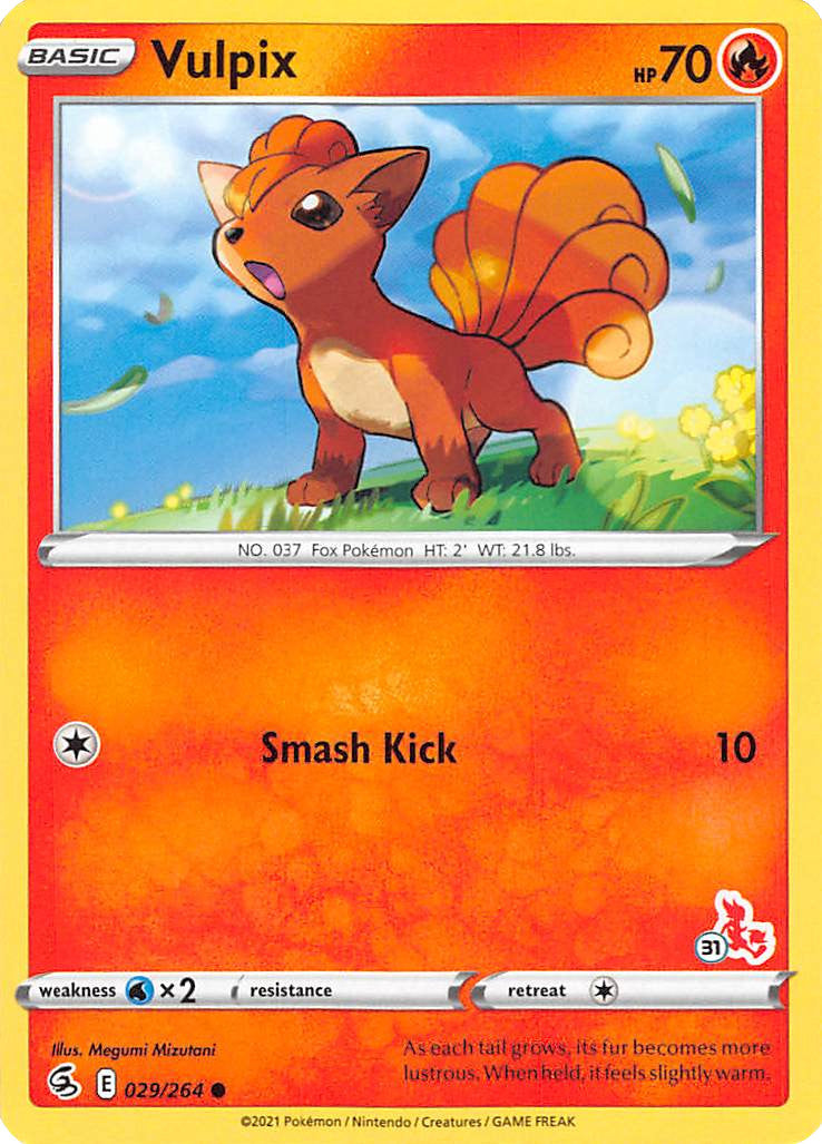 Vulpix (029/264) (Cinderace Stamp #31) [Battle Academy 2022] | Gear Gaming Fayetteville