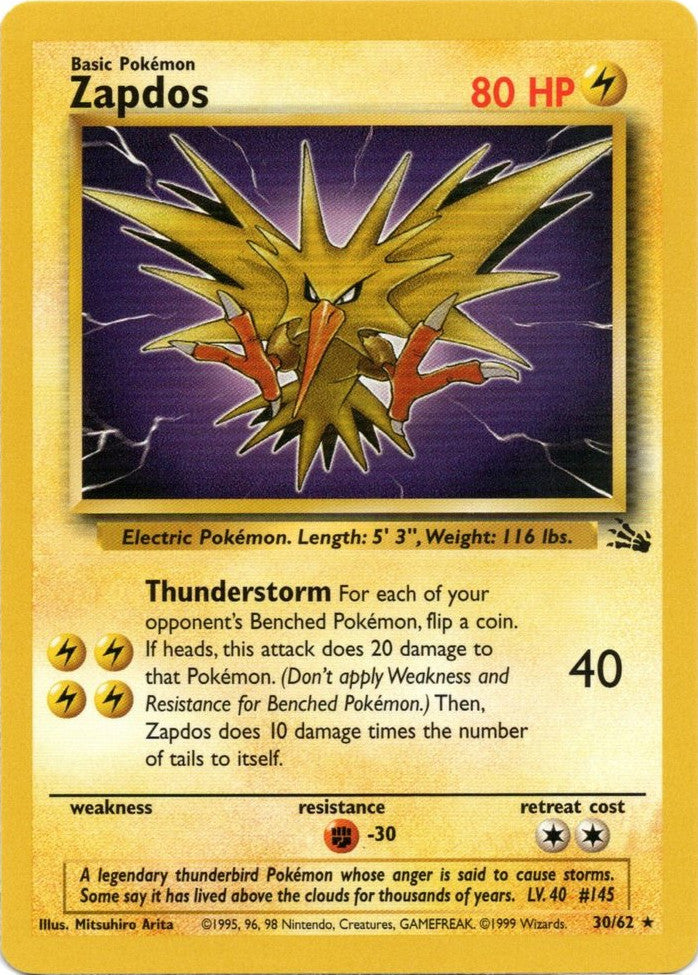 Zapdos (30/62) [Fossil Unlimited] | Gear Gaming Fayetteville