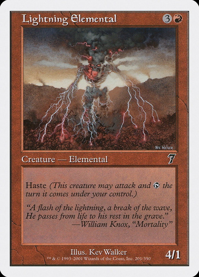 Lightning Elemental [Seventh Edition] | Gear Gaming Fayetteville