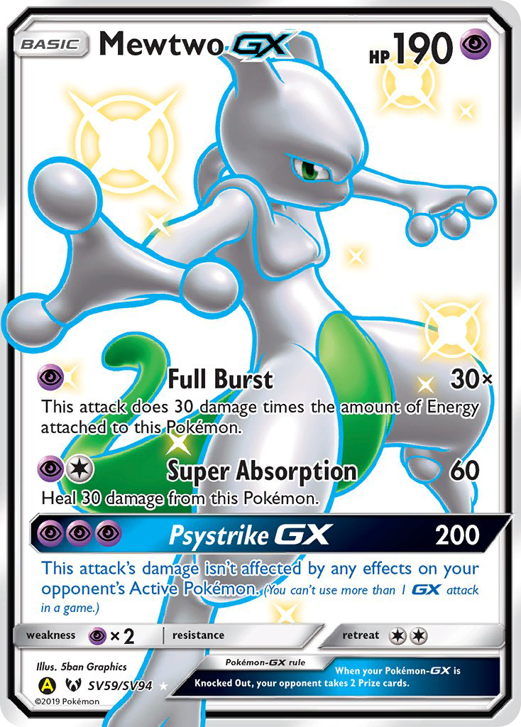 Mewtwo GX (SV59/SV94) [Sun & Moon: Hidden Fates - Shiny Vault] | Gear Gaming Fayetteville