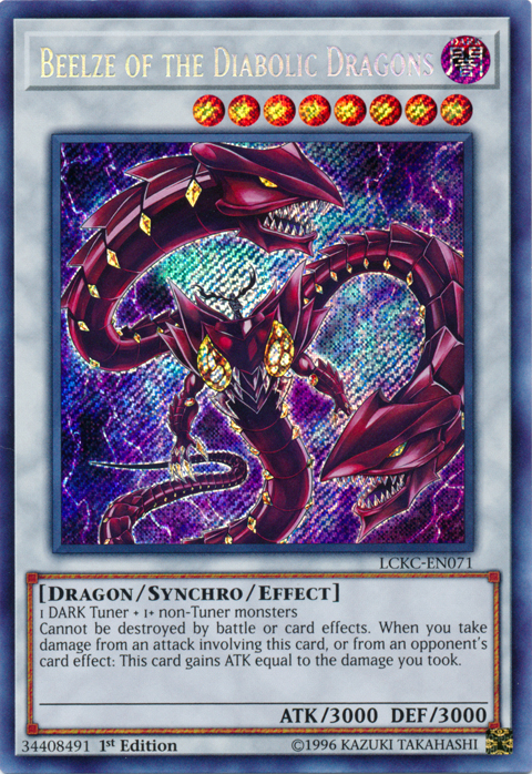 Beelze of the Diabolic Dragons [LCKC-EN071] Secret Rare | Gear Gaming Fayetteville