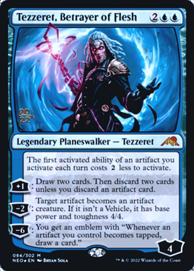 Tezzeret, Betrayer of Flesh [Kamigawa: Neon Dynasty Prerelease Promos] | Gear Gaming Fayetteville