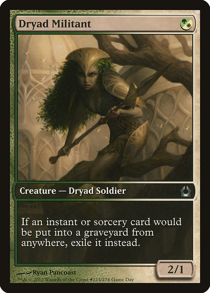 Dryad Militant (Game Day) (Extended Art) [Return to Ravnica Promos] | Gear Gaming Fayetteville