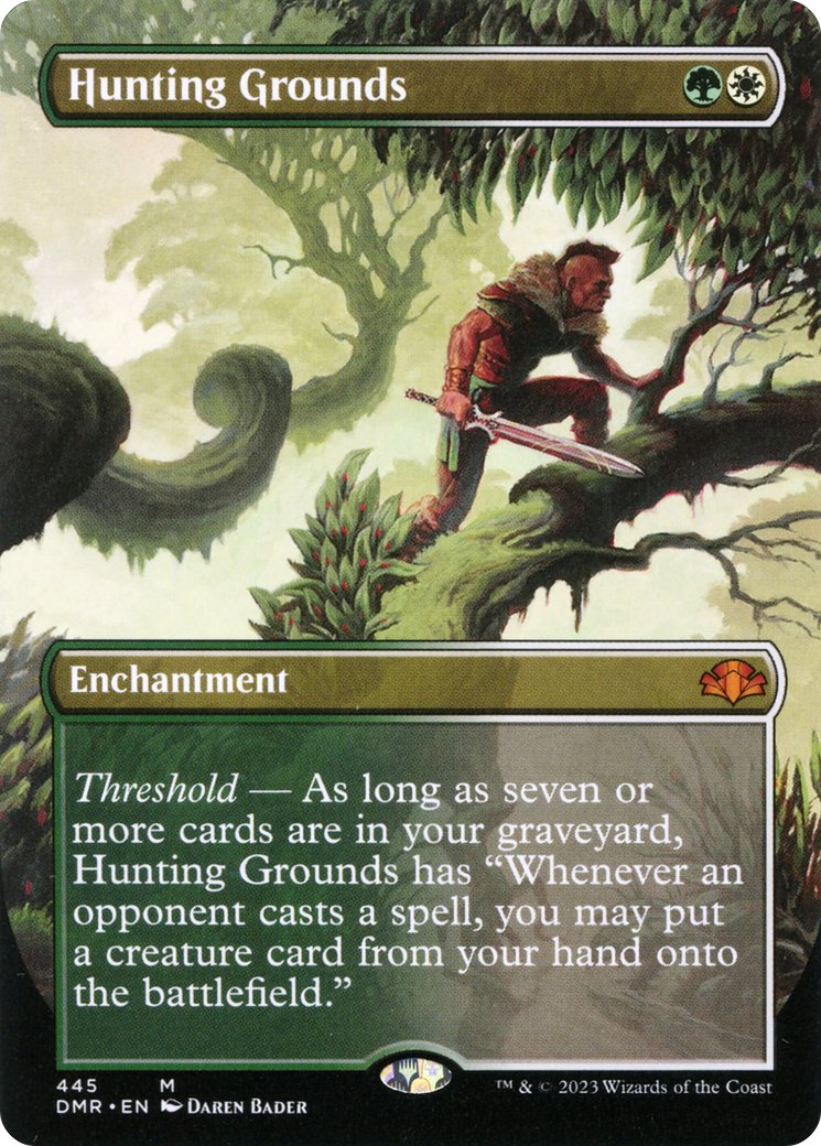 Hunting Grounds (Borderless Alternate Art) [Dominaria Remastered] | Gear Gaming Fayetteville