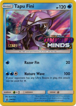 Tapu Fini (SM203) (Staff Prerelease Promo) [Sun & Moon: Black Star Promos] | Gear Gaming Fayetteville