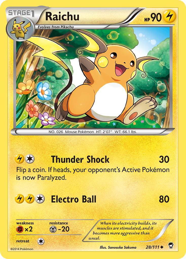 Raichu (28/111) [XY: Furious Fists] | Gear Gaming Fayetteville