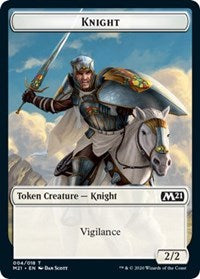 Knight // Zombie Double-Sided Token [Core Set 2021 Tokens] | Gear Gaming Fayetteville